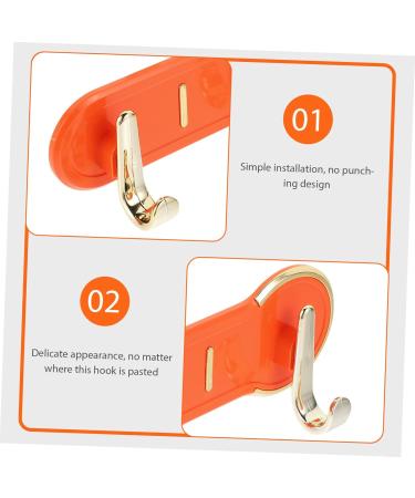 Alipis Coat Drying Hangers Keychain Pegs Plastic Belt Wardrobe Wall for Silk Bath Purse Rack Back Rail 19X3CM Orange - Buy Online on GoSupps.com