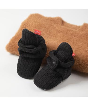 Sonsage Infant Baby Snow Boots | Anti-Skid Ankle Booties for Newborns | Winter Warm Crib Shoes 6-12 Months | Black - Buy Online on GoSupps.com