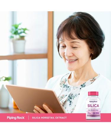 Piping Rock Silica Supplement 500mg | 100 Capsules - Horsetail Extract for Hair Bones & Nails | Gluten Free & Non-GMO - Buy Internationally - Buy Online on GoSupps.com