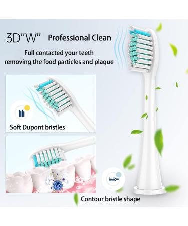 Soft Dupont Bristle Replacement Heads for Philips Sonicare Electric Toothbrush - Compatible with DiamondClean Models HX9312, HX9903, HX6208 - Pack of [Number] Refills - Buy Online on GoSupps.com