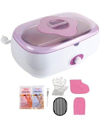 Bain de Paraffine Appareil a Paraffine Electrique avec 2 Paquets de Paraffine pour Soin des Mains Pieds Pink