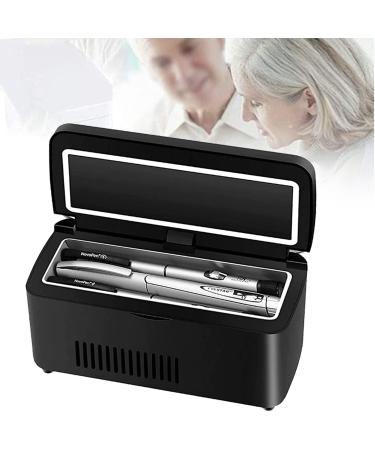 Portable Insulin Cooler Medicine Travel Box Built in Rechargeable Lithium Battery for Insulin Serum Eye Drops Storage Travel Airplane 220V-Battery*1 Battery*1 220v