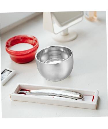 4-Piece Stainless Steel Shaving Foam Shell Set - Double-Walled Shaver Accessories for Men | 8.2x5.8cm | Ideal for Wet Shaving - Buy Online on GoSupps.com