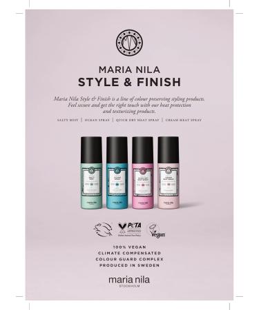 Maria Nila Heat Spray 5.1 Fl Oz Protects Hair when Using Heating Tools 100% Vegan & Sulfate/Paraben free Quick Dry Heat Spray - Buy Online on GoSupps.com