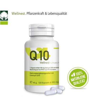 Wellnest Coenzyme Q10 100mg | 120 Capsules | Organic Vegan 100% Natural | No Artificial Colors or Flavors - Buy Online on GoSupps.com