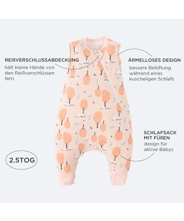 Duomiaomiao Winter Sleeping Bag with Legs 2.5 Tog - Baby Toddler Wearable Blanket for Unisex Girls Boys 95cm - Pink Forest Design - Buy Online on GoSupps.com