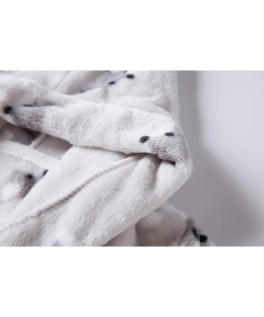 XINNE Soft Bathrobe for Boys & Girls - Cute Gray Fox Toddler Flannel Hoodie Sleepwear & Pajamas - Buy Online on GoSupps.com