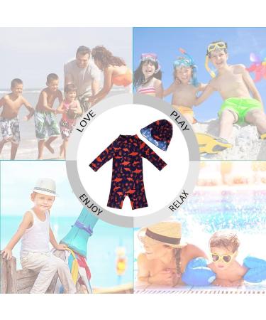 UPF 50+ Red Shark Baby Boy Swimwear Set with Sun Hat | 9-12 Months - Buy Online on GoSupps.com