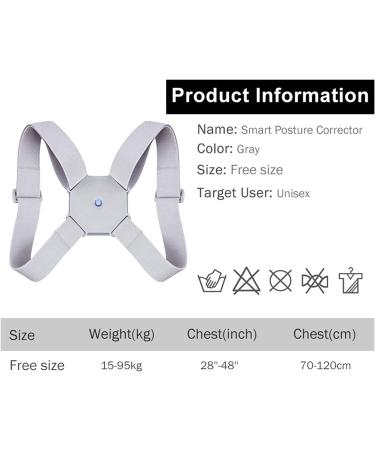 Posture Corrector Adjustable Smart Back Intelligent Brace Support Belt Shoulder Training Belt Correction Spine Back Back Posture - Buy Online on GoSupps.com