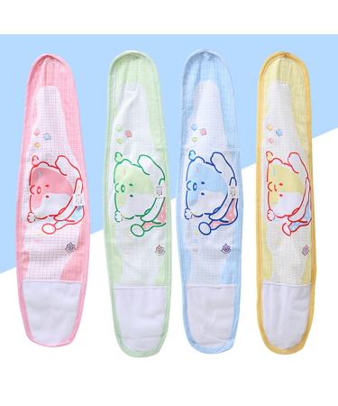 4pcs Baby Umbilical Cord Belly Bands | Bellybutton Protection Wrap for Newborn Boys and Girls | Assorted Colors | 50X13cm - Buy Online on GoSupps.com