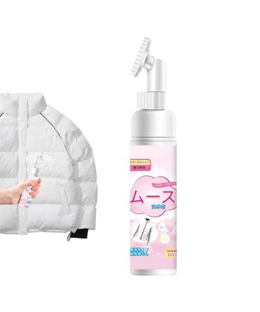 Down Jacket Detergent - Household Dry Foam Cleaning - Cloth Stain Remover for Down Jacket Down Wear Cloth Polished Fabrics and Sofa Kumprohu With Brush