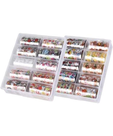 2 Boxes 20 Rolls Christmas Nail Art Decals Foil Transfer Stickers Tips Wraps DIY Manicure Decoration Nail Art Sticker - Buy Online on GoSupps.com