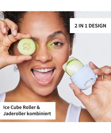 Fleeky Ice Cube Roller-Face Scooter with Jade Stone | Skin Lighting Swelling Reduction & Anti-Aging | Radiant Skin Solution - Buy Online on GoSupps.com