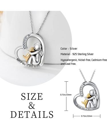 Chenghong 925 Sterling Silver Dog Chain Necklace with Crystals - Perfect Gifts for Women & Dog Lovers - Buy Online on GoSupps.com