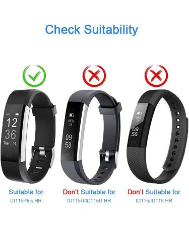 AndThere ID 115 Plus HR Replacement Strap Smart Bracelet Band Length Adjustable 2 Sets - Buy Online on GoSupps.com