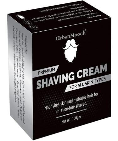 Urb anMooch Shaving Cream For Men With Shea Butter Aloe Vera And Coconut For Soft & Smooth Shave - 100 Gm | Made In India - Buy Online on GoSupps.com