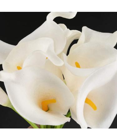 Buy PHTOIT Calla Lily 10 Head Latex Real Touch KC51 White - Premium Quality Artificial Flowers for International Shipping - Buy Online on GoSupps.com