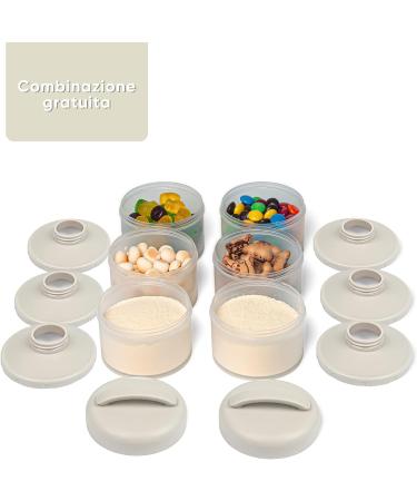 Termichy Stackable Milk Powder Dosing Box Pack of 2 (Warm Grey) - Buy Online on GoSupps.com