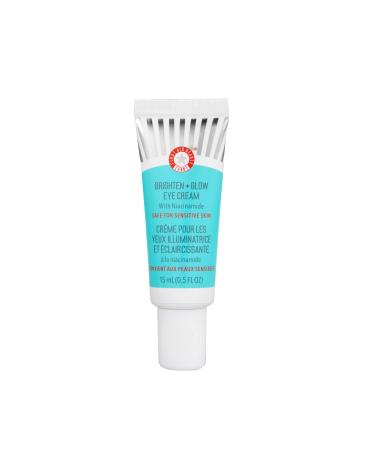 First Aid Beauty Brighten + Glow Niacinamide Eye Cream Illuminating Brightening Cream to Help Hydrate & Reduce the Look of Dark Circles 0.5 oz.