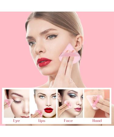 Pimoys 4-Piece Triangle Makeup Sponge Set for Loose Powder - Soft Cosmetic Foundation & Setting Powder Puffs - Beauty Blender Wet/Dry Tool in Pink - Buy Online on GoSupps.com