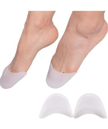 Silicone Toe Protectors for Ballet & Pointe Shoes | Washable & Reusable Gel Caps | Pain Relief - White & Skin Tone - Buy Online on GoSupps.com