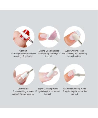 30000RPM Electric Nail File Portable Manicure Pedicure Tool with LED Light 6 Grinding Heads for Home Salon (-1414240018613) HURRISE9b6eaxrdpc-13 - Buy Online on GoSupps.com