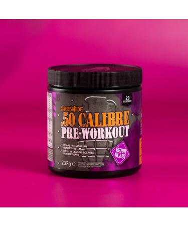 Grenade .50 Calibre Pre-Workout Booster - Berry Blast 232g | International Shipping Available - Buy Online on GoSupps.com