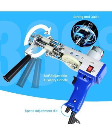 Goodcrafter 2-in-1 Electric Carpet Tufting Gun with Scissors - Handheld Rug Making Kit (Light Blue) - Buy Online on GoSupps.com