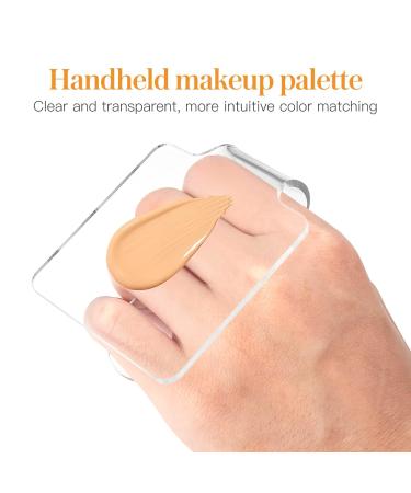 Palette Makeup Spatula & Mixing Tray | Clear Makeup Board for Foundation Blending | Essential Makeup Tool for Professionals - Buy Online on GoSupps.com