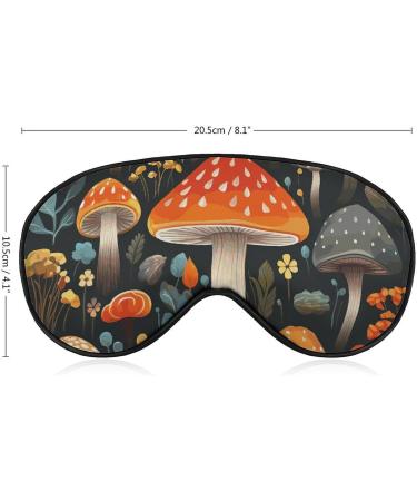 Soft Comfortable Sleep Mask | Adjustable Eye Cover for Travel & Work | Colorful Mushroom Design for Men & Women - Buy Online on GoSupps.com