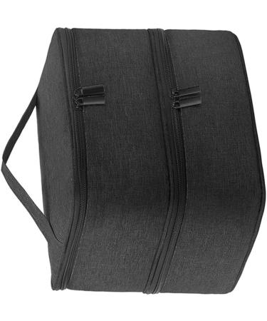 Portable Storage Bag for Polish and Lamp Sturdy Handle Double Layer Organizer Black - Buy Online on GoSupps.com
