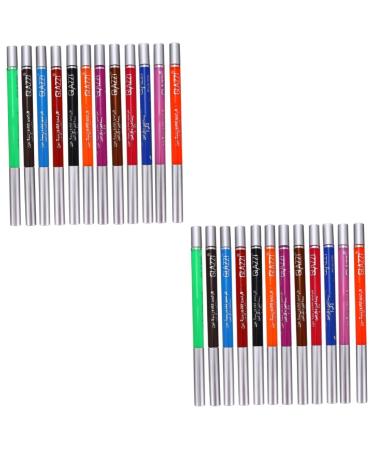 DOITOOL 24 Pcs 1 Set Shadow Set Eyeshadow Quick-drying Eyeliners Eye Line Makeup Kit Automatic 1 count (Pack of 1) Colorfulx2pcs