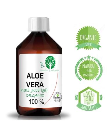 Organic Fresh Aloe Vera Liquid Concentrate | 100% Natural & Pure | Cold Pressed for Skin & Hair Care | Homemade Cosmetics | 1000 ml - Buy Online on GoSupps.com
