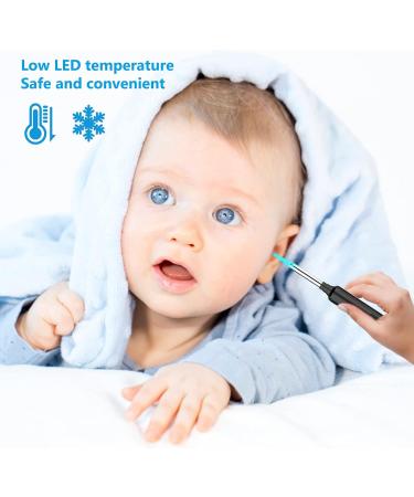 Wireless Ear Wax Removal Tool Camera | 1296P FHD | LED Light | 13 PCS WiFi Earwax Removal Kit | Ear Cleaner for iPhone iPad Android - Black - Buy Online on GoSupps.com