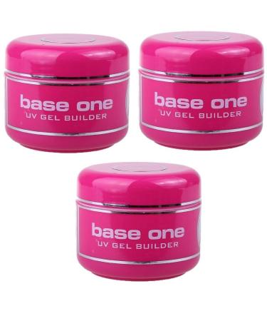 3x Silcare UV Gel Base One Builder Pink 3x50g