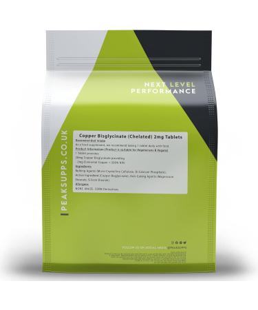 Copper Bisglycinate 2mg - 180 Tablets - Chelated - Immunity Support 0 g (Pack of 180) - Buy Online on GoSupps.com