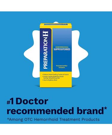 Buy Preparation H Suppositories 12 - Fast International Shipping Relieve Hemorrhoid Pain - Buy Online on GoSupps.com