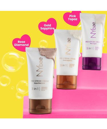ny-Bae PRO. Strobe Cream - Pink Topaz (30g) | Primer + Highlighter + Moisturizer | Flawless Dewy Makeup | Glowing Korean Skin | Instant Radiance | Illuminating & Glowing Makeup Base - Buy Online on GoSupps.com