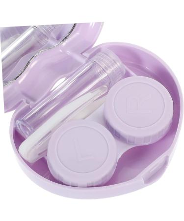 Lalafina Colored Contact Lens Case - Portable Travel Kit with Tweezers | Halloween Suitcase White | Perfect for International Shipping - 7.2x5.8x2cm - Buy Online on GoSupps.com