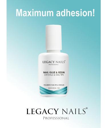 Legacy Nails 0.5oz Brush-on Nail Glue & Resin - Water-Resistant Adhesive for Quick Nail Tips Bonding, Repairs, Crystals & Decorations - Strong & Durable - Buy Online on GoSupps.com