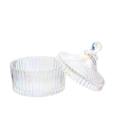 minkissy Manicure Cup with Lid Glass Container with Lid Glass Candy Jars with Lids Nail Art Brush Glass Tumbler with Lid Glass Storage Jars with Lids Nail Crystal Bowl Jam Ice Cream Bowl