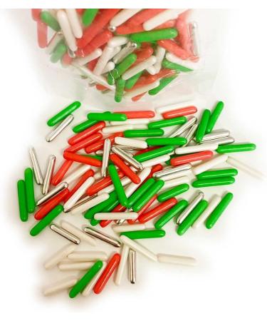 A Pinch Of...- Twinkle Christmas Macaroni Rods -25g. Red White Green and Silver perfect Christmas sprinkles for your festive cakes and bakes. Just enough for a single bake. - Buy Online on GoSupps.com