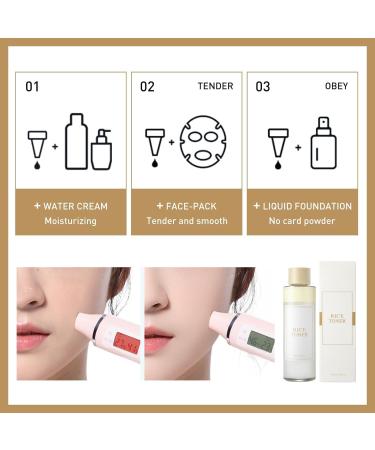 Rice Toner Rice Water Toner for Face Hydrating Rice Face Toner Hydrating Toner for Face Natural Moisturizer Glow Essence Smoothing Toner for Face Deep Hydrating Moisturizing Essence Toner 150 ml - Buy Online on GoSupps.com