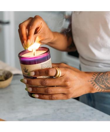 Cannabolish Lavender Smoke Odor Eliminating Candle - 7 oz | Natural Ingredients for a Fresh Home - Buy Online on GoSupps.com