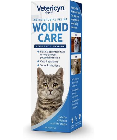 Vetericyn Plus Feline Wound and Skin Care Spray - Itch Relief for Cats, Safe for All Ages 3 oz - Buy Online on GoSupps.com