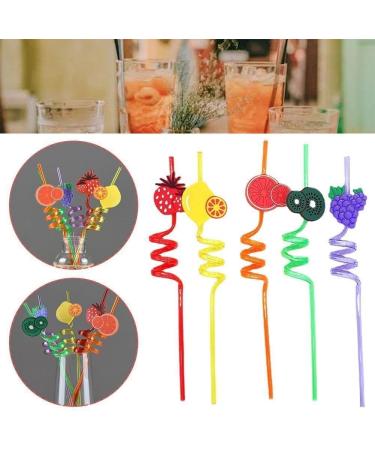 Crazy Loop Straws Reusable Party Favors Drinking Suckers Colorful Twisted Straws Carnival Restaurant A3E9 for Kids Bar Straws - Buy Online on GoSupps.com