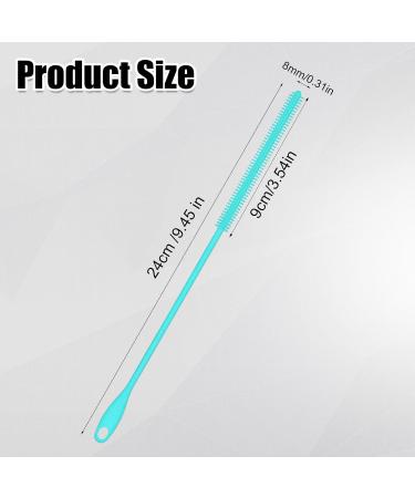 Buy 8mm Blue Silicone Straw Bumps | 24cm Reusable Straw Cleaner & Brush | Perfect for Glass & Metal Straws - International Shipping Available - Buy Online on GoSupps.com