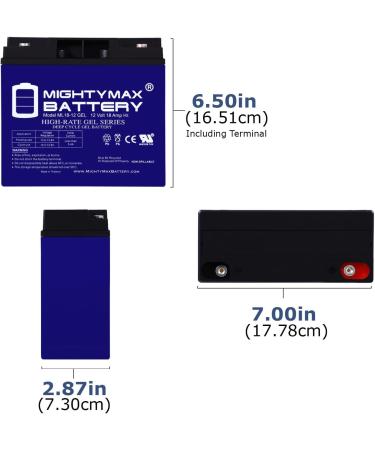 Mighty Max 12V 18AH Gel Battery Replacement for WP17-12 D5745 6DZM17 | International Shipping Available - Buy Online on GoSupps.com