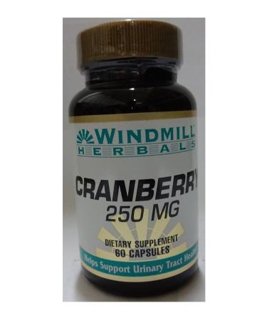 Windmill Cranberry Extract 250mg Capsules 60 Capsules Per Bottle (2 Bottles)