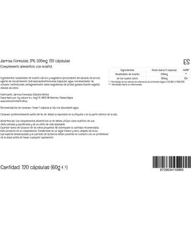 Jarrow Formulas IP6 Inositol Hexaphosphate 500mg - 120 Vegan Capsules | Lab-Tested, Gluten-Free, Non-GMO - Buy Online on GoSupps.com